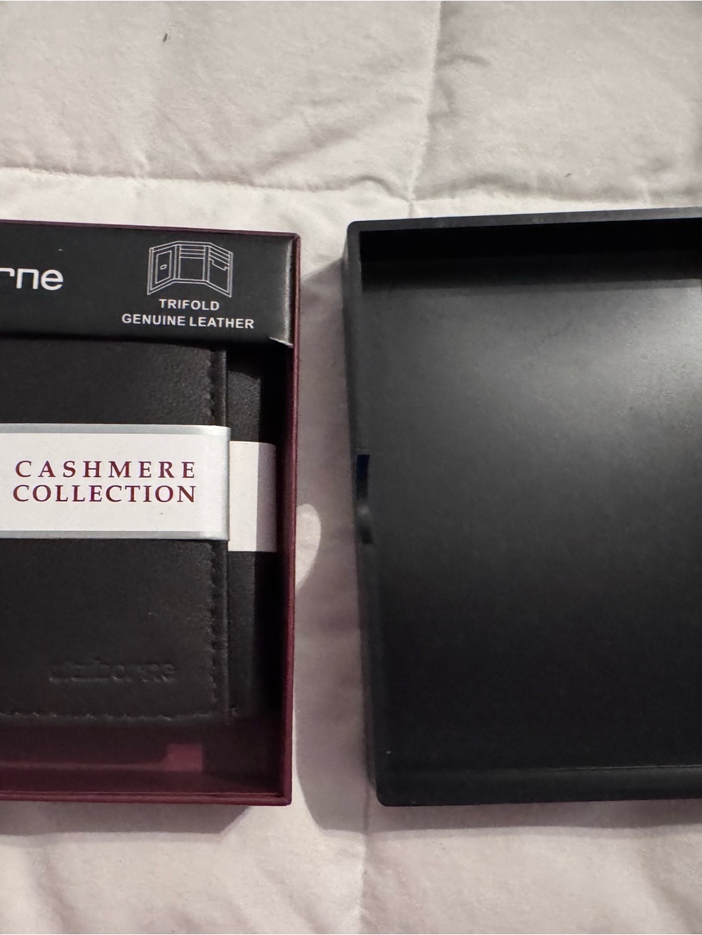 Claiborne Black Trifold Genuine Leather Wallet